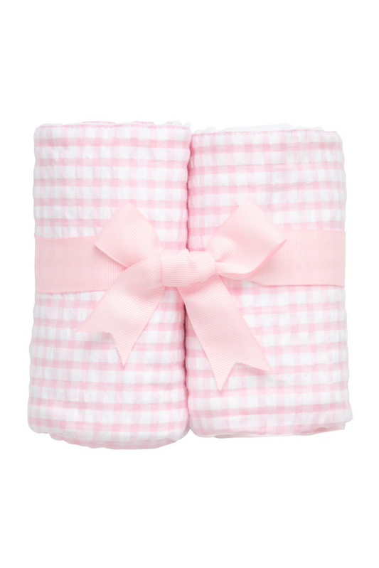 Big Check Set of Two Burp Cloths