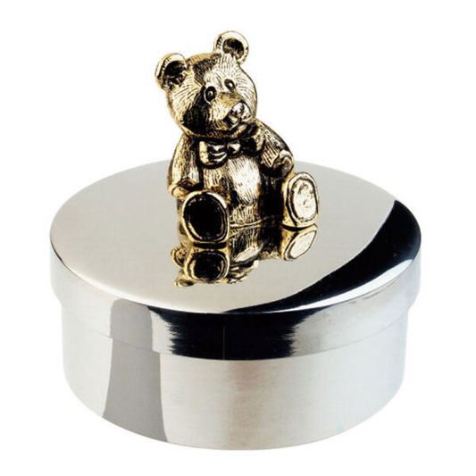Keepsake Box Gold Teddy