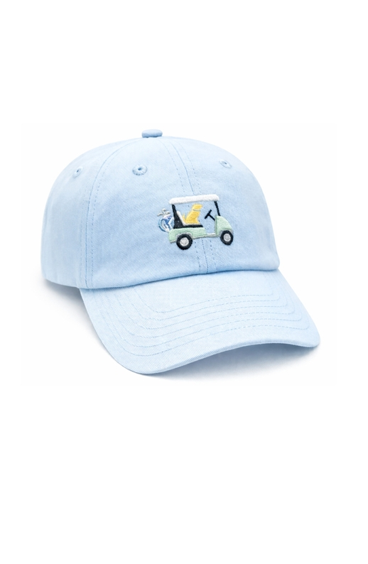 Dog in Golf Cart Baseball Hat