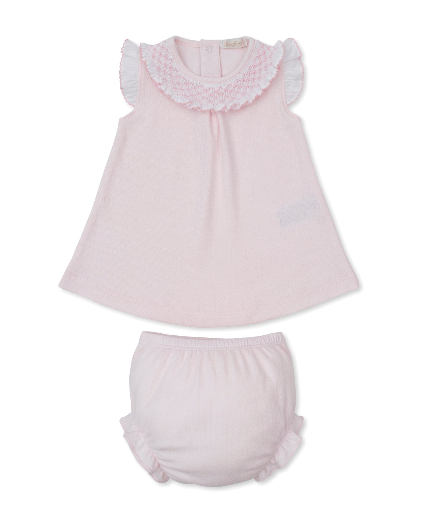 CLB Smocked Ruffle Dress Set w/ Hand Smocking