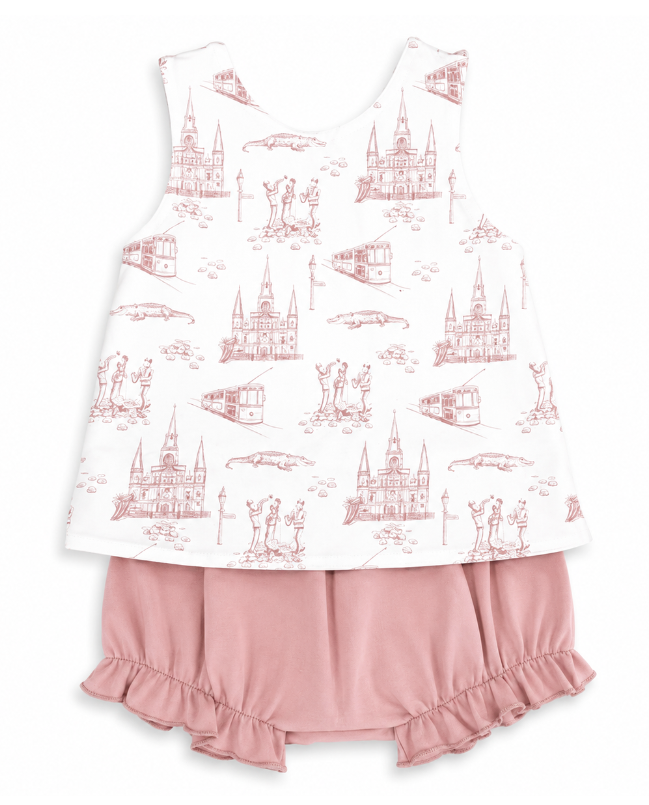 Crossover Bloomer Set - Pink Garden District Toile