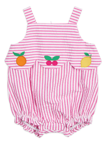 Seersucker Romper with Fruit