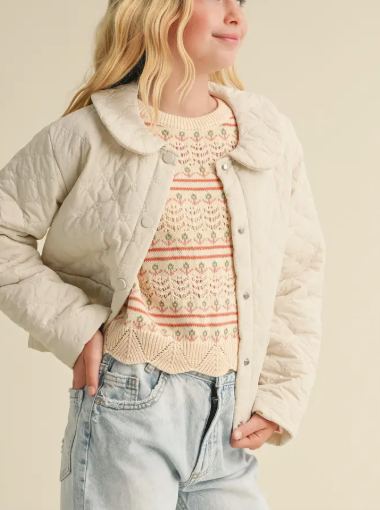 Quilted Drop Shoulder Jacket tween