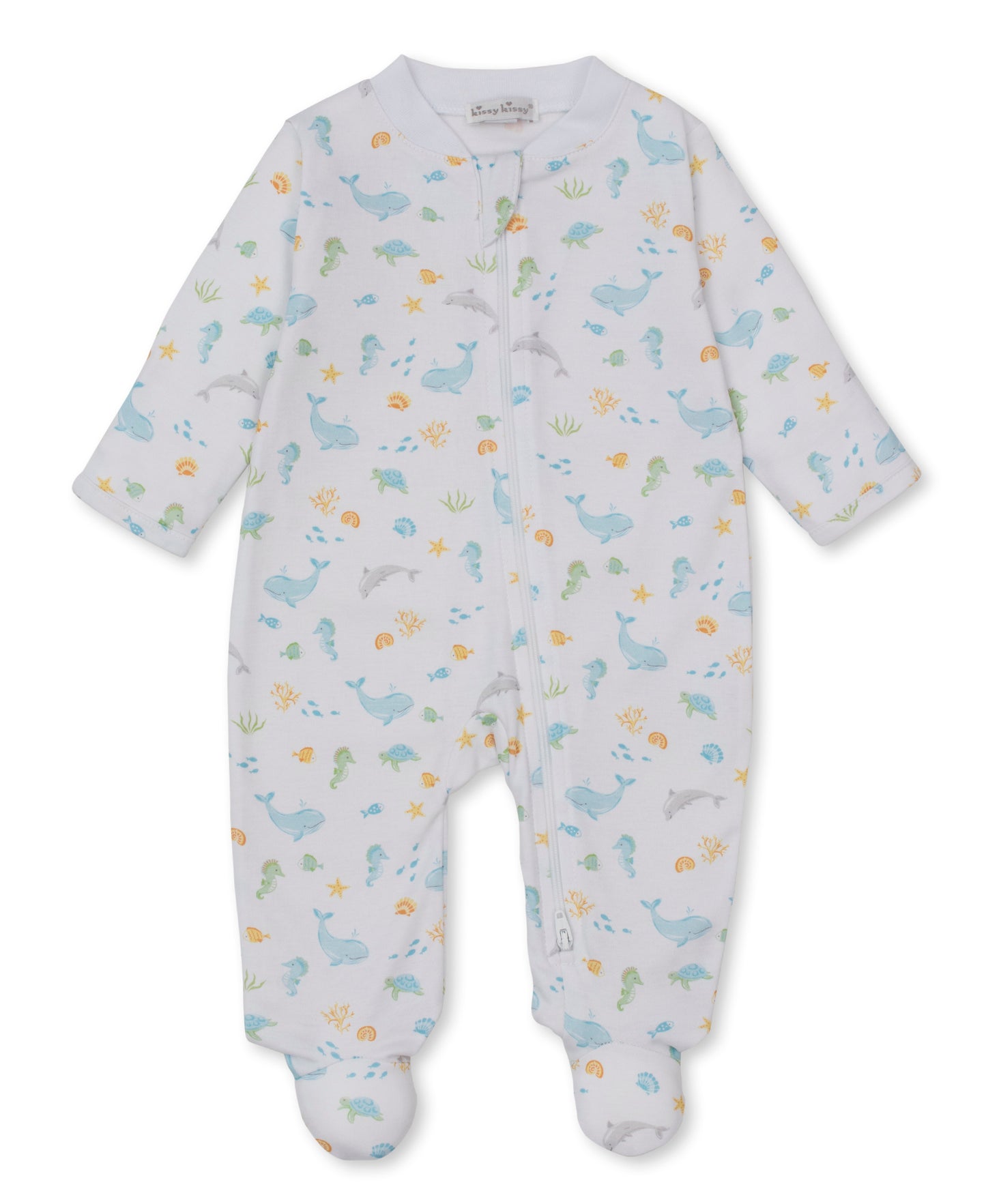 Footie w/Zip Print - Sea Life Wonder