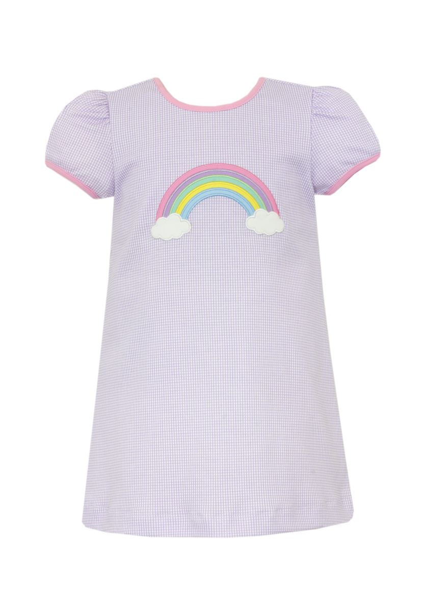 RAINBOW DAYS - Lilac knit check dress (5013D-CS27)