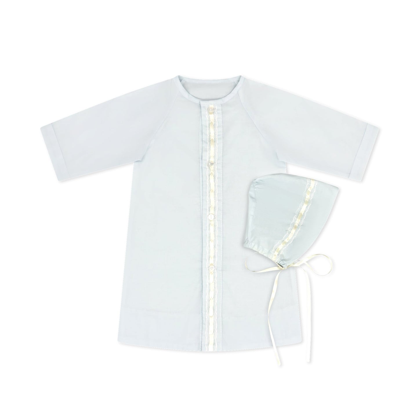 Blessings Daygown Set with Ecru Satin Ribbon