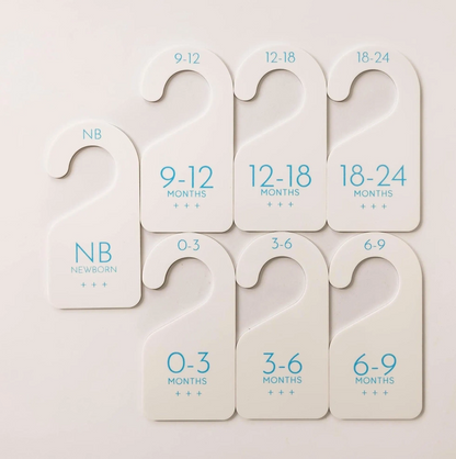 Set of 7 Acrylic Baby Closet Dividers - Blue
