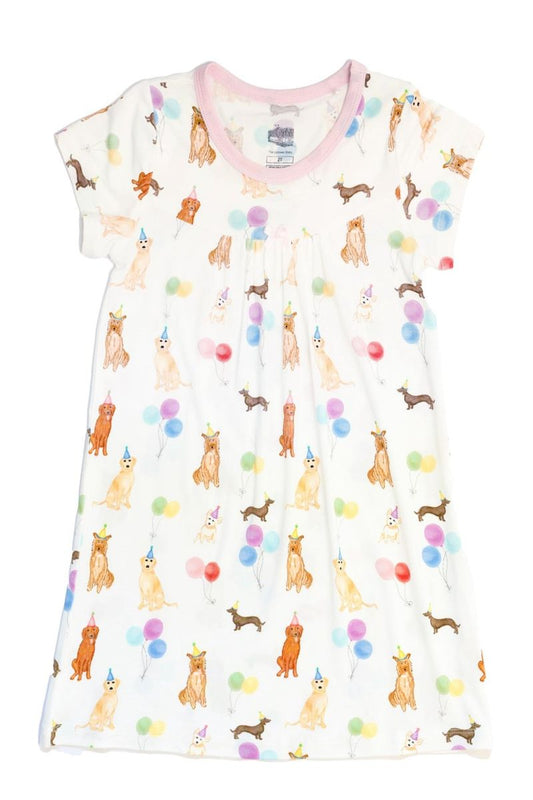 Pink Party Dogs Bamboo Dress