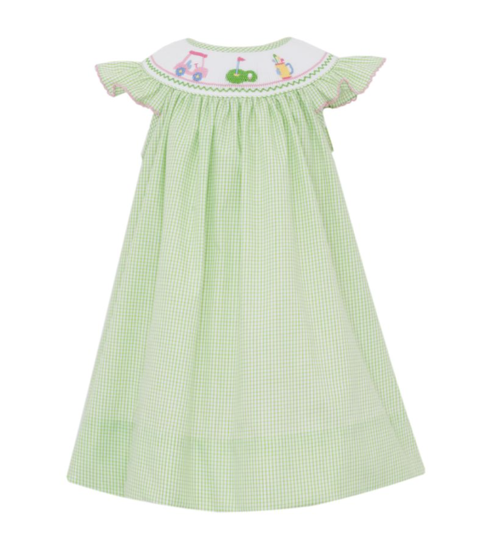 Golf Green check BISHOP DRESS 130R - GIRL Mignon Golf Green check BISHOP DRESS 130R - GIRL Mignon
