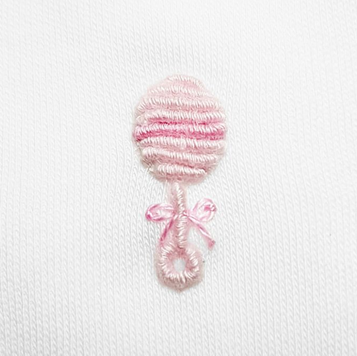 Ivory Heirloom Rattle Pima Baby Bib