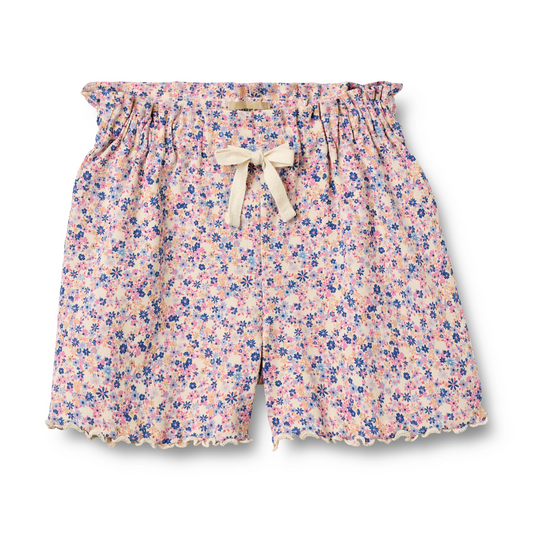 Shorts Ina - Pink Blue Flowers