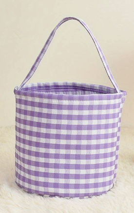 Gingham Bucket Tote