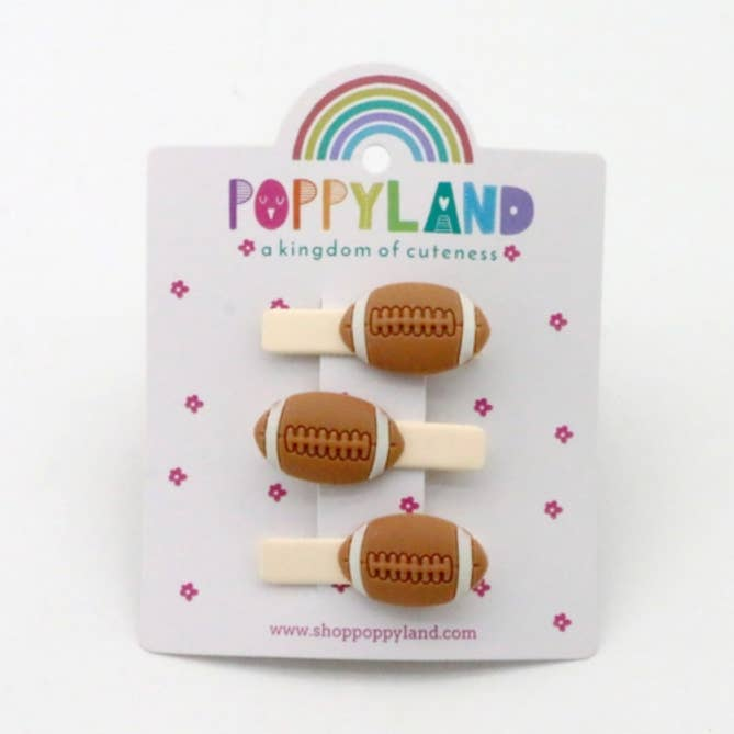 Football Hair Clips