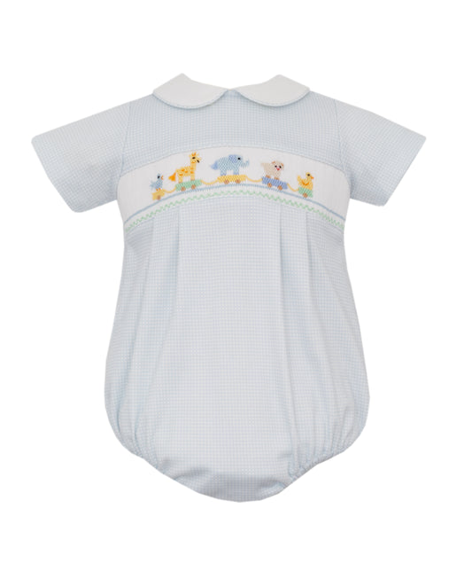 Toy Parade Boy's Lt. Blue Knit Gingham Bubble