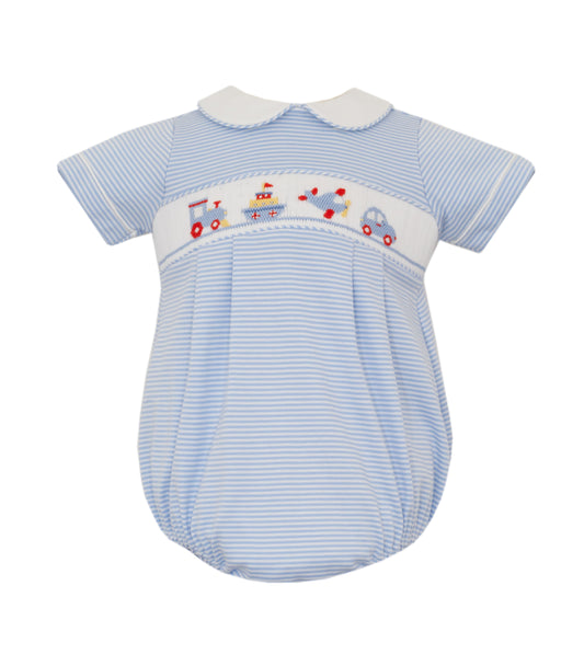 Transportation Lt. Blue Stripe Boy's Bubble