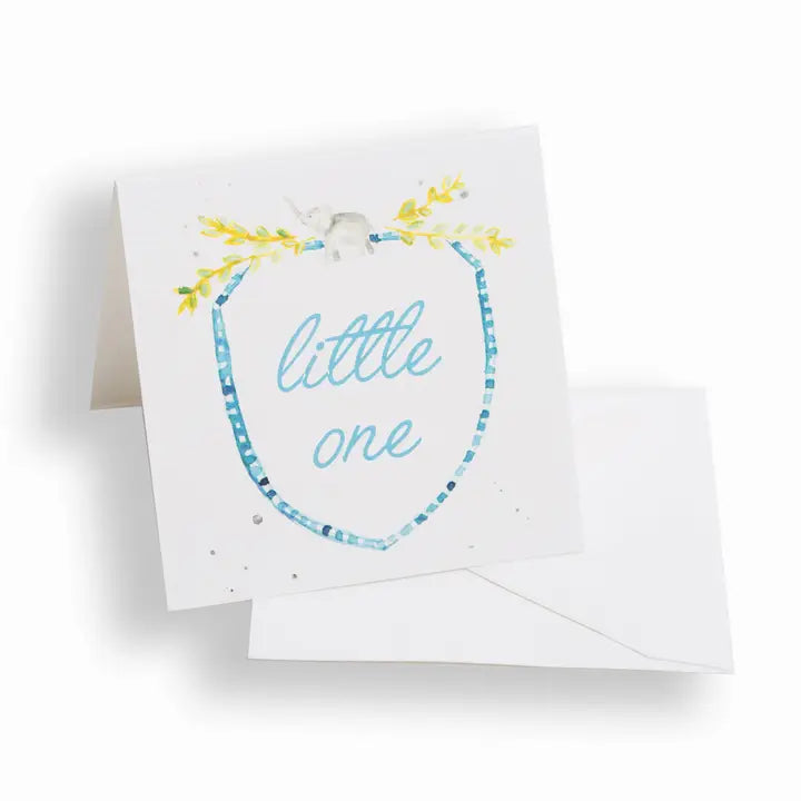 "Little One" Enclosure Card Blue