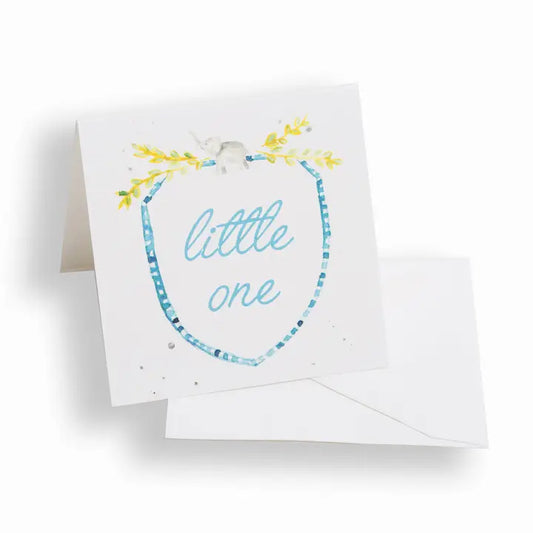 "Little One" Enclosure Card Blue