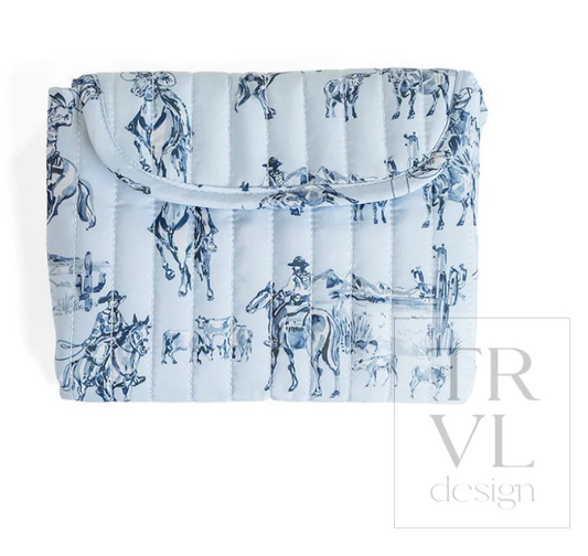 QUILTED CHANGING MAT - COWBOY TOILE