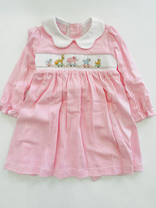 Dress L/S - Pink Check Knit