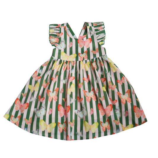 Josie Dress - Green Butterfly TWEEN