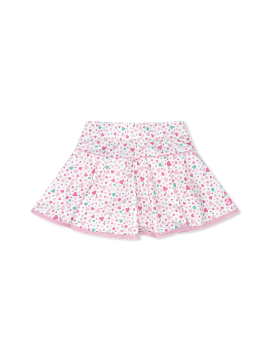 Quinn Skort - Cotton Candy Crush with Cotton Candy Pink Welting