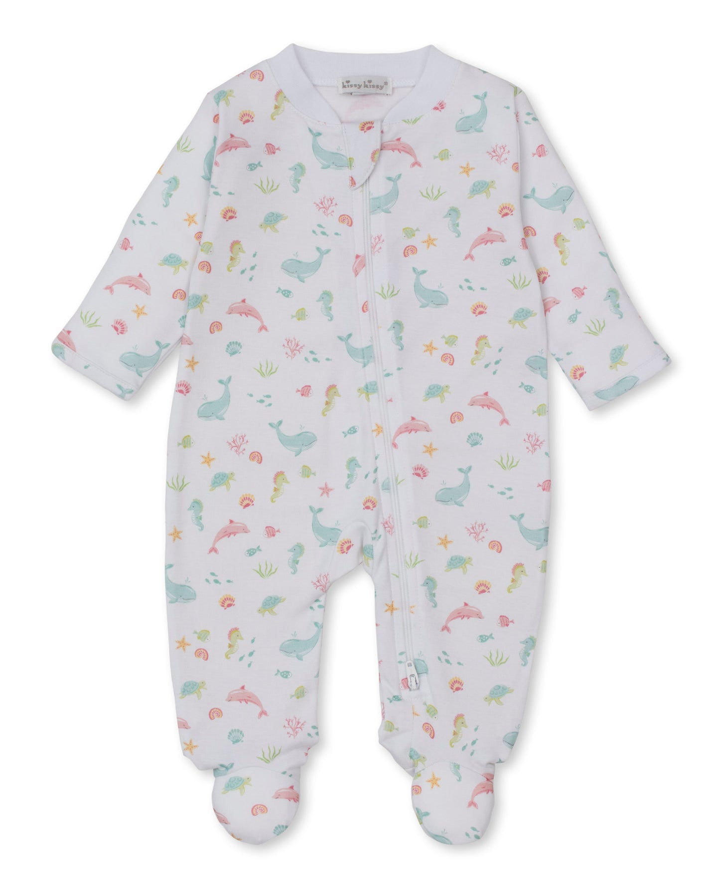 Footie w/Zip Print - Sea Life Wonder