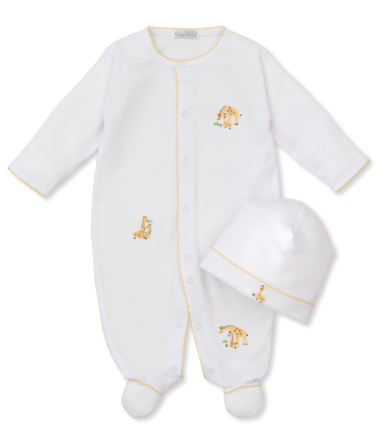 Giraffe Duo Footie w/ Hat Set