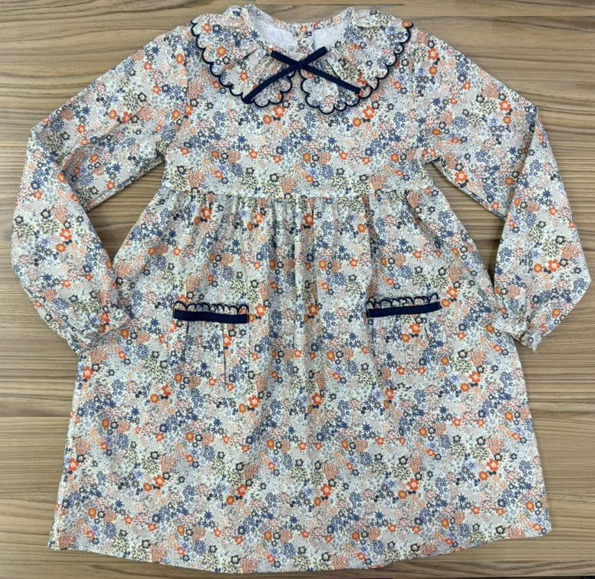 Navy Floral Dress LGF26-37