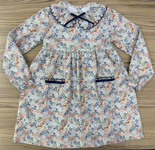 Navy Floral Dress LGF26-37