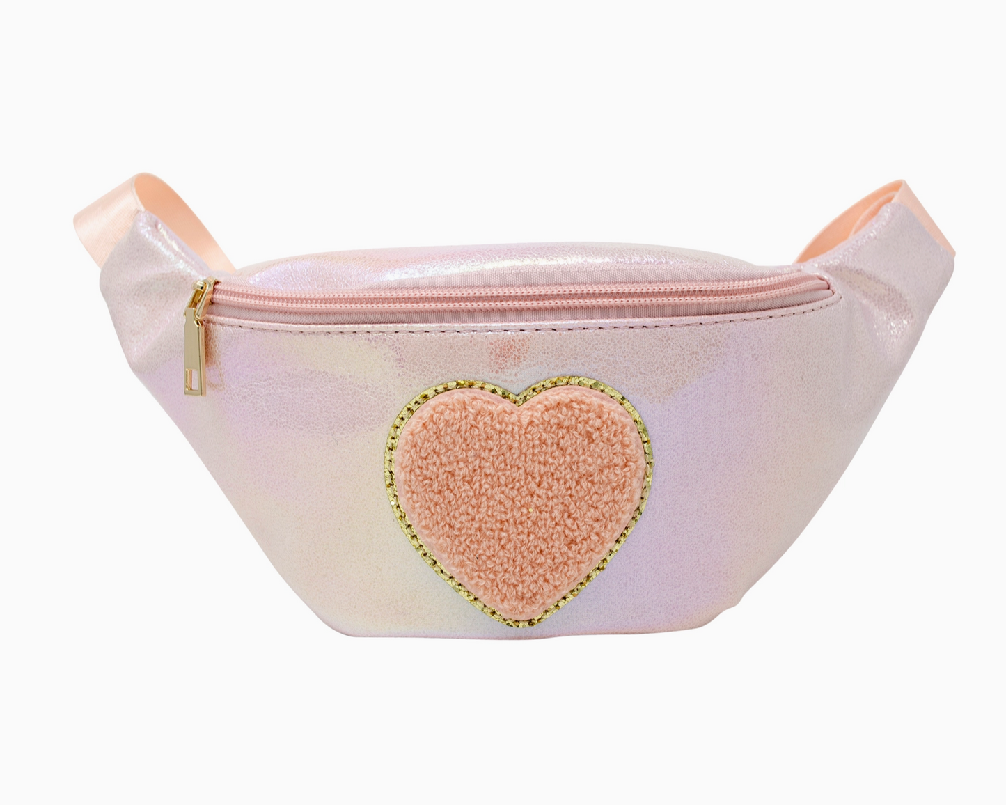 Shiny Heart Patch Sling Bag - Tween
