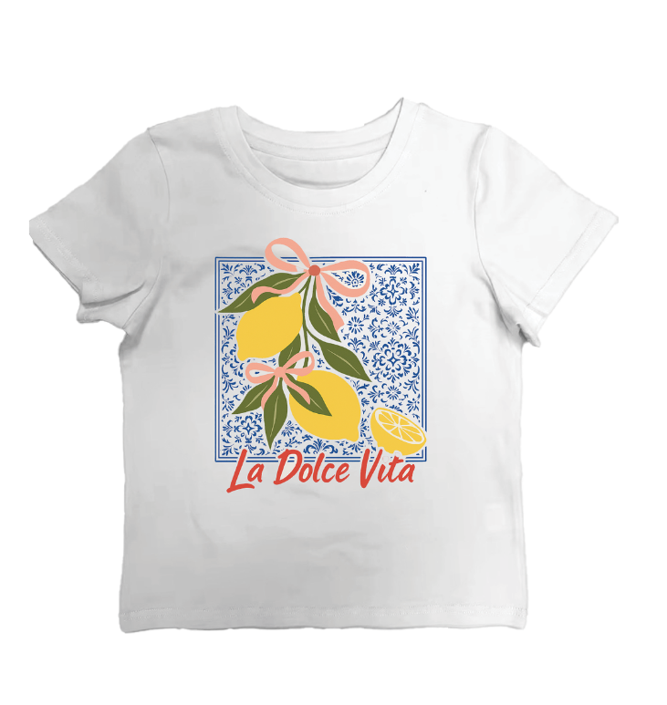 La Dolce Vita Print Jersey Short Sleeve Tee - Tween