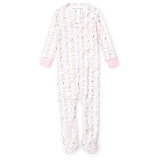 Parker Zipper Pajama - Easter Bunnies Pink