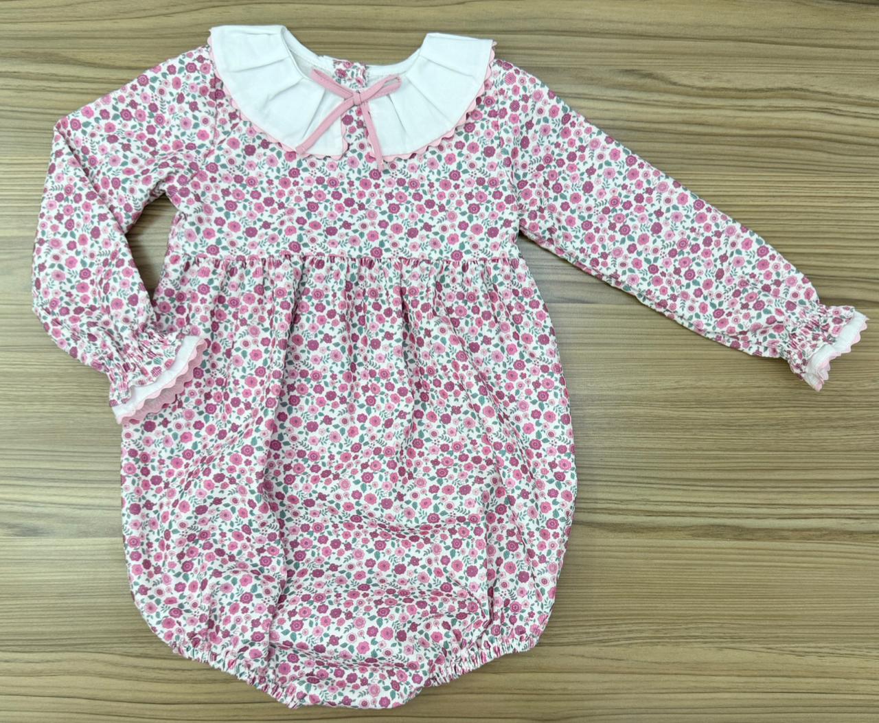 Pink Corduroy Floral Bubble LGF26-05