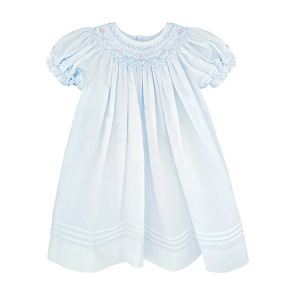 Daygown w/Heart Smocking & Pearls 5712