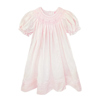 Daygown w/Heart Smocking & Pearls 5712