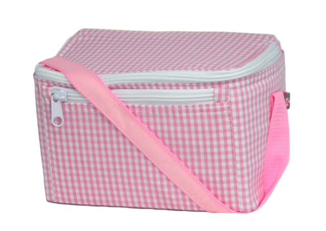 Pink Gingham Lunch Box