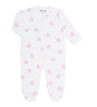 Stars Print Zipper Footie