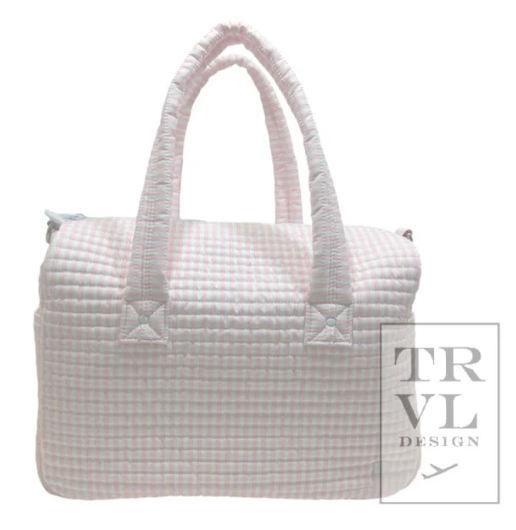 Quilted Stroller Bag - pimlico Stripe Pink