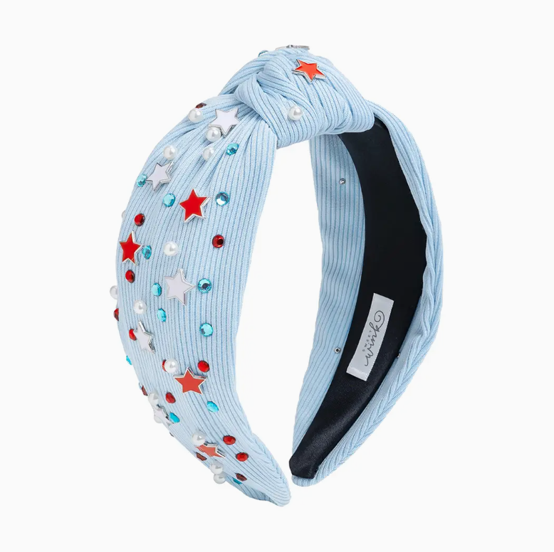 USA Stars Gemstone Headband