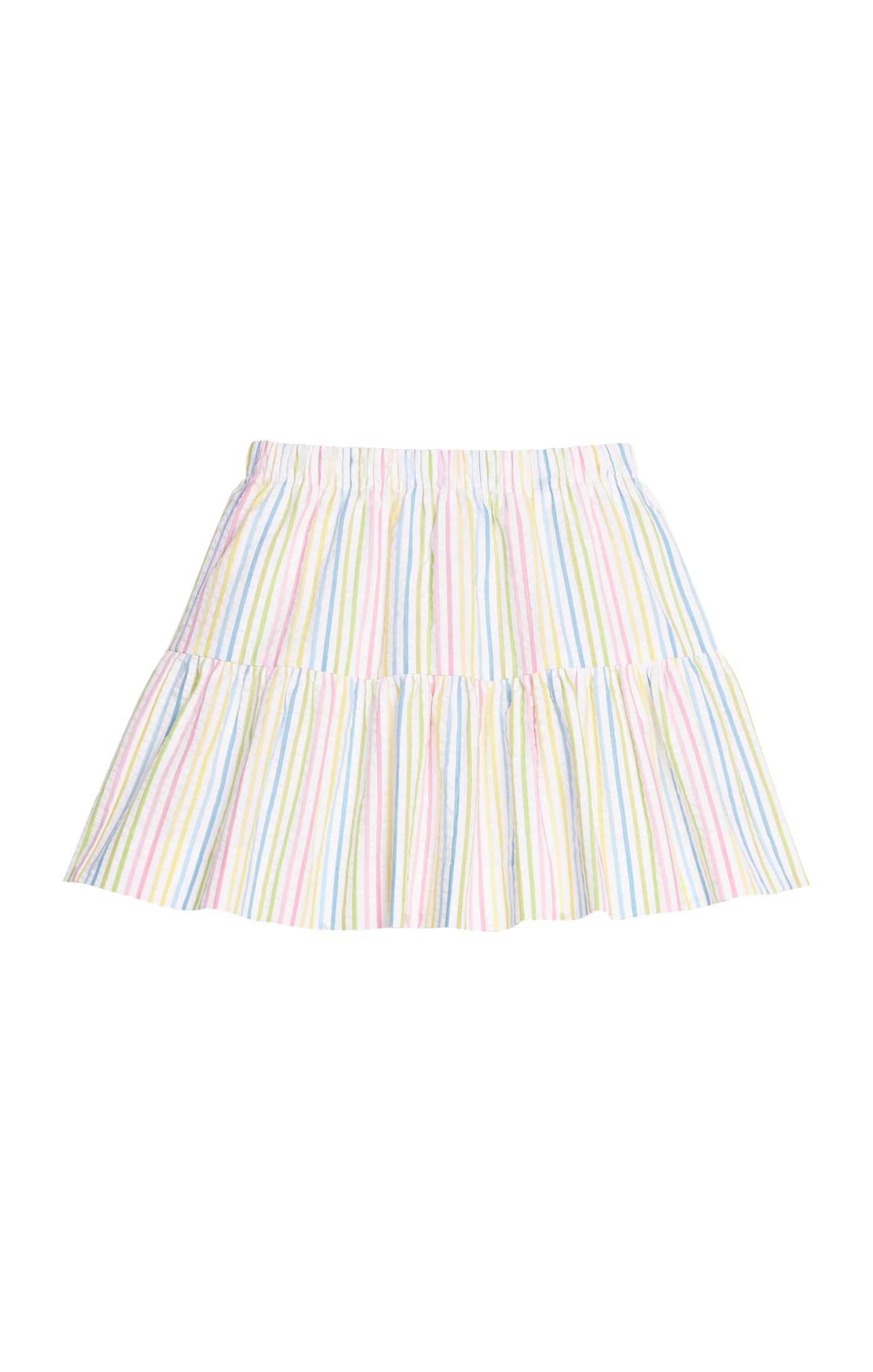 Jillian Skirt - Rainbow Seersucker Stripe