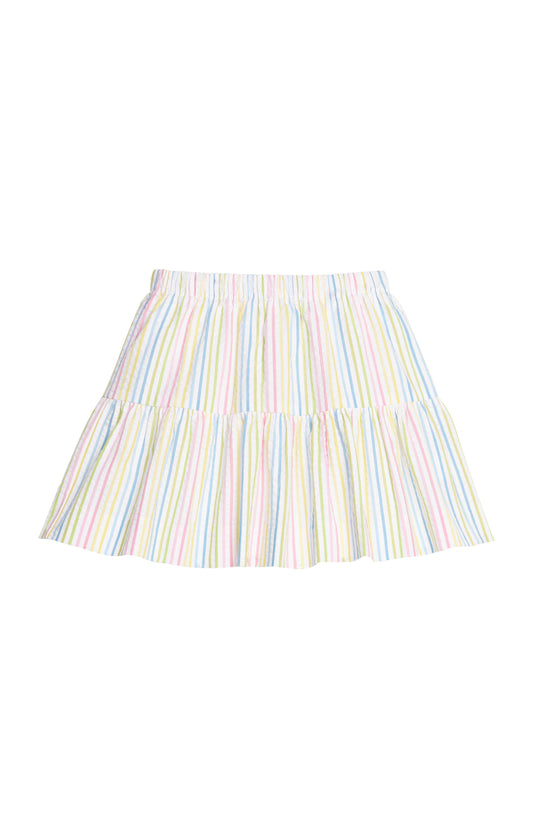 Jillian Skirt - Rainbow Seersucker Stripe