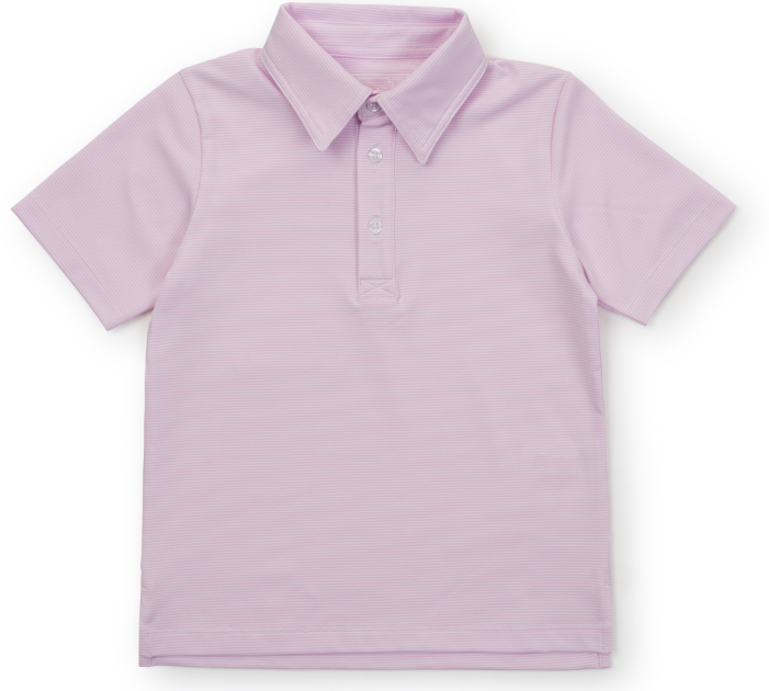 WILL PERFORMANCE POLO PINK STRIPE