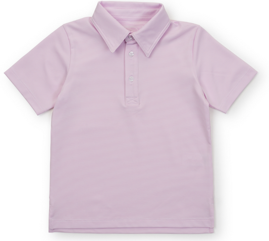 WILL PERFORMANCE POLO PINK STRIPE