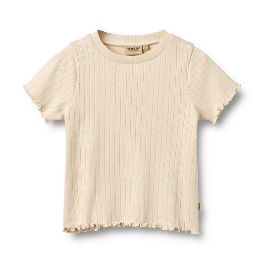 Rib T-Shirt S/S Irene - Almond Peach