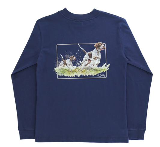L/S Logo Tee - Pointers on Navy