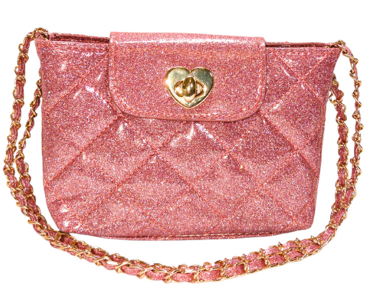 Paige Pink Glitter Bag