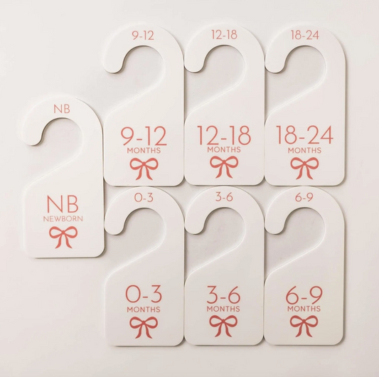 Set of 7 Acrylic Baby Closet Dividers - Pink