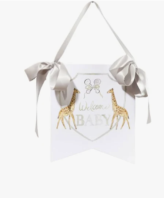 Welcome Baby Giraffe Hanger