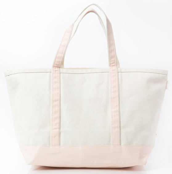Large Canvas Tote - Powder Pink