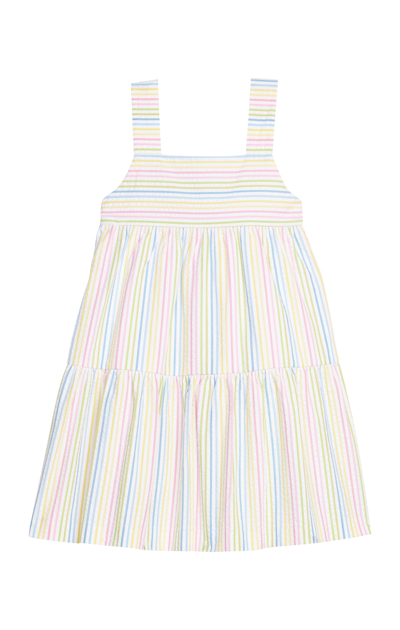 Georgia Dress - Rainbow Seersucker Stripe